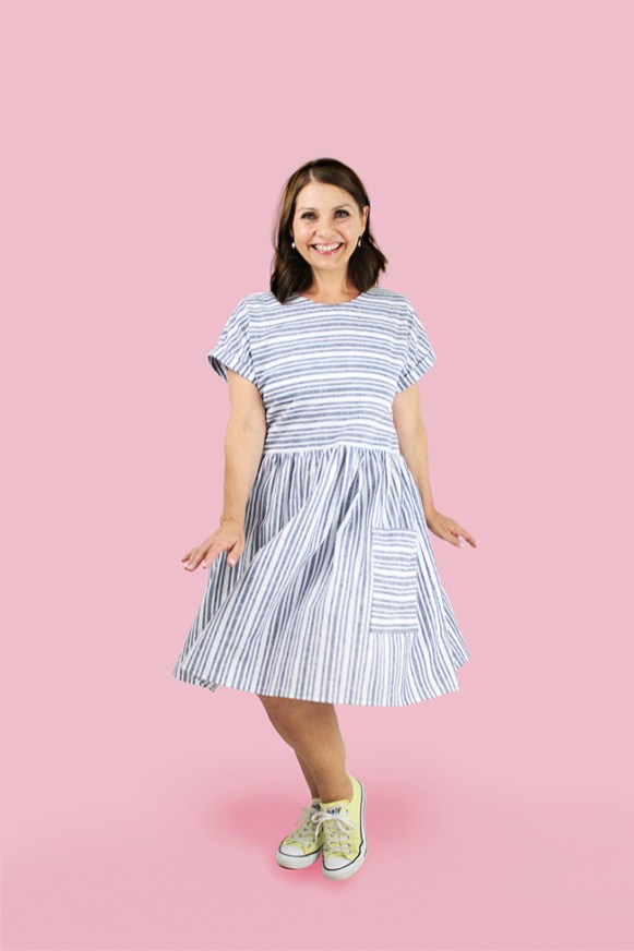 Tilly and the Buttons Stevie top and dress add-on 14